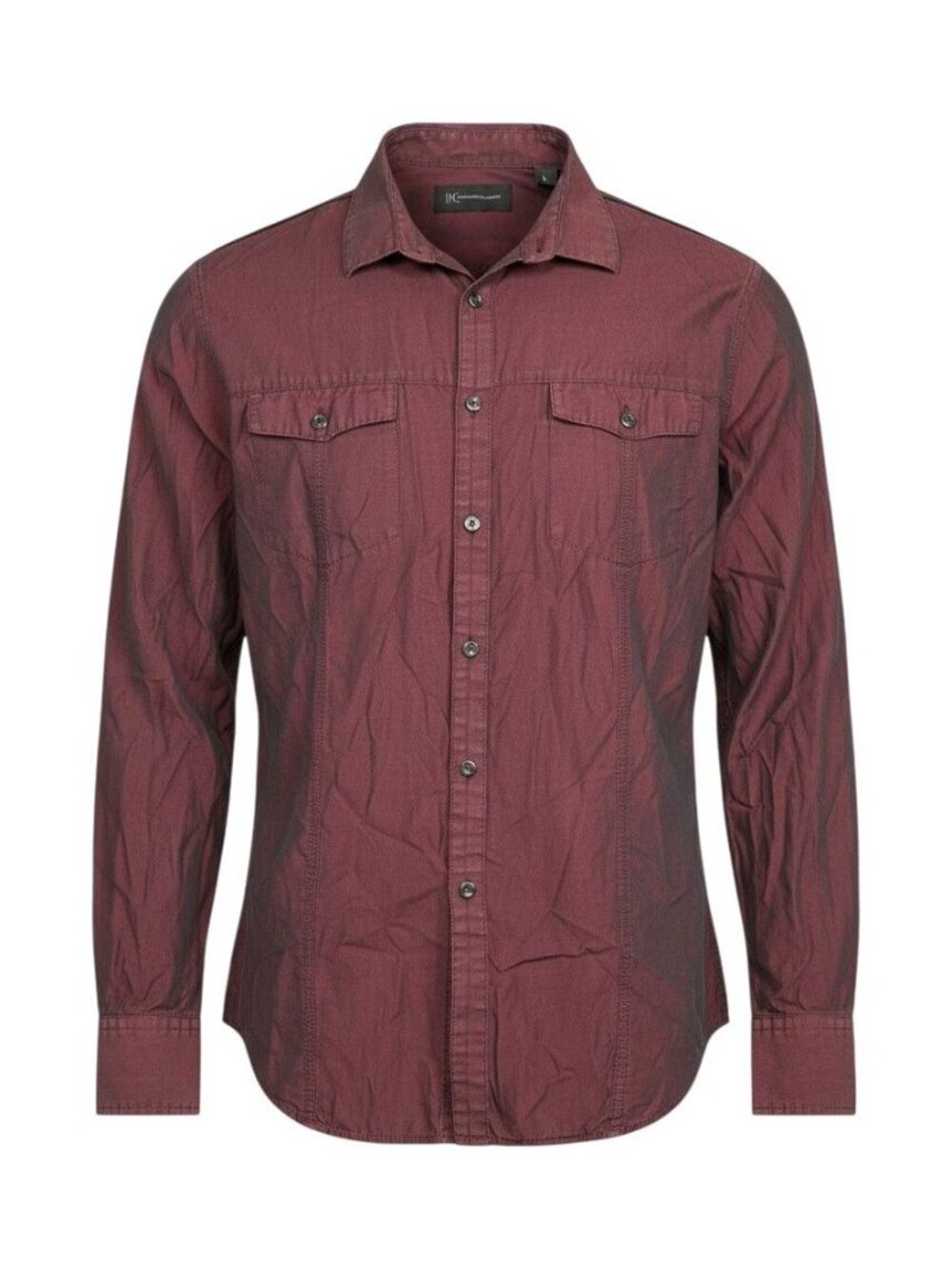 INC International Concepts Mens Burgundy Long Sleeve Button-Up Shirt L